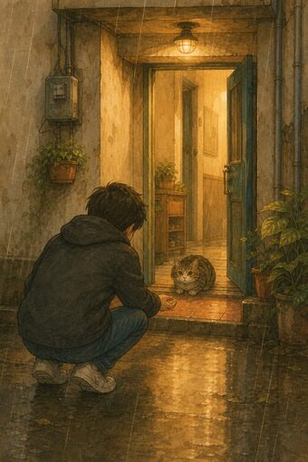 雨夜的浪貓